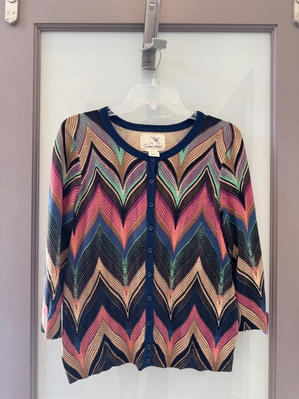 Anthropologie Tabitha seared Chevron a Button Up Cardigan - Medium